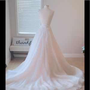 Bliss Monique Lhuillier wedding skirt size 12 blush NEW
